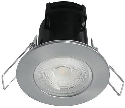 Eterna 5W Dimmable LED Fire Rated Downlight Cool White IP65 - Satin Nickel