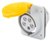 Gewiss 32A IP44 IEC309 2P+E 10 degree Panel Mounted Yellow Socket Outlet with Screw Terminal 110V