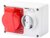 Gewiss 32A IP44 IEC309 3P+N+E Red Interlocked Switched Horizontal Socket Outlet 400V