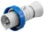 Gewiss 32A IP66/67/68/69 IEC309 2P+E Blue Industrial Plug with Screw Terminal 230V