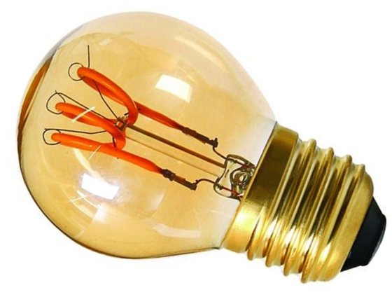 Girard Sudron Amber Filament 2w Edison Screw Ultra Warm White 90lm G45 Golf Ball LED This is a Product image