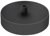 Girard Sudron Single Output Black Modern Ceiling Rose (With Cable Stop)