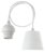 Girard Sudron White Plastic E27 Pendant Lampholder - 0.8m Textile White Cable