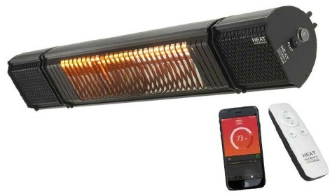 Heat Outdoors Heat and Beat Bluetooth Controlled Black Heater