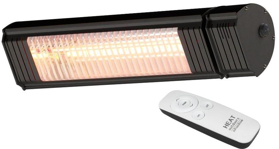 Heat Outdoors IP65 2KW Shadow XT Bluetooth Patio Heater in Black
