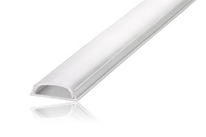 Flush mounted aluminium profile 2 m long LED strip with milky cover