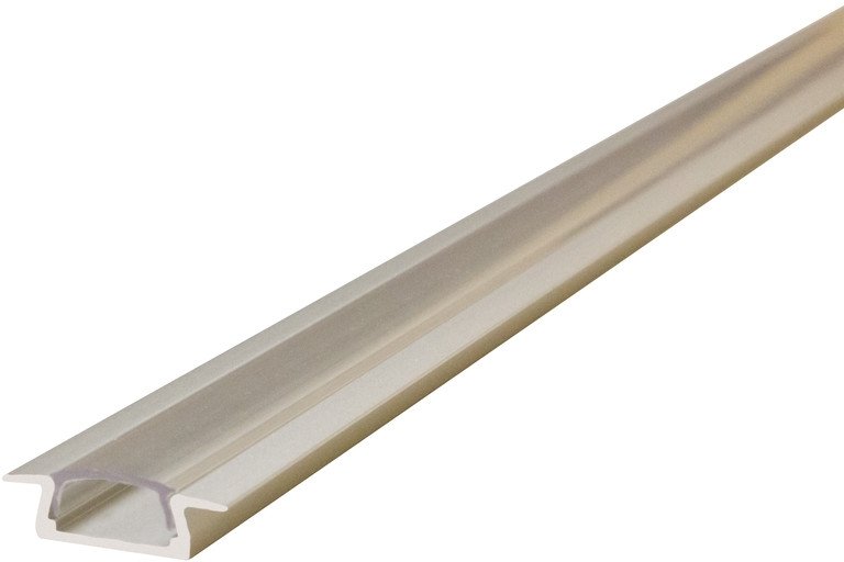 Integral Profile Aluminium Recessed 1M Clear Clip-In Diffuser 22 x 6mm (Includes 2 Endcaps, 2 Mounting Brackets)