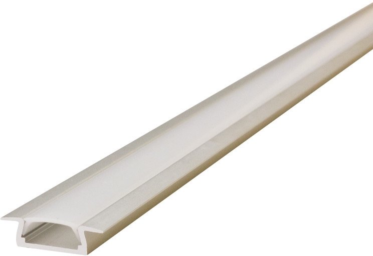 Integral Profile Aluminium Recessed 1M Frosted Clip-In Diffuser 22 x 6mm (Includes 2 Endcaps, 2 Mounting Brackets)