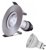 Integral Satin Nickel Evofire Fire Rated LED Downlight IP65 With LED GU10 Lamp (Cool White)