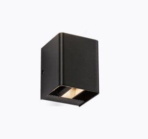 Knightsbridge Up/Down Twin 6W LED 230V Black Wall Light