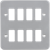 Knightsbridge Metal Clad 8 Gang Grid Faceplate