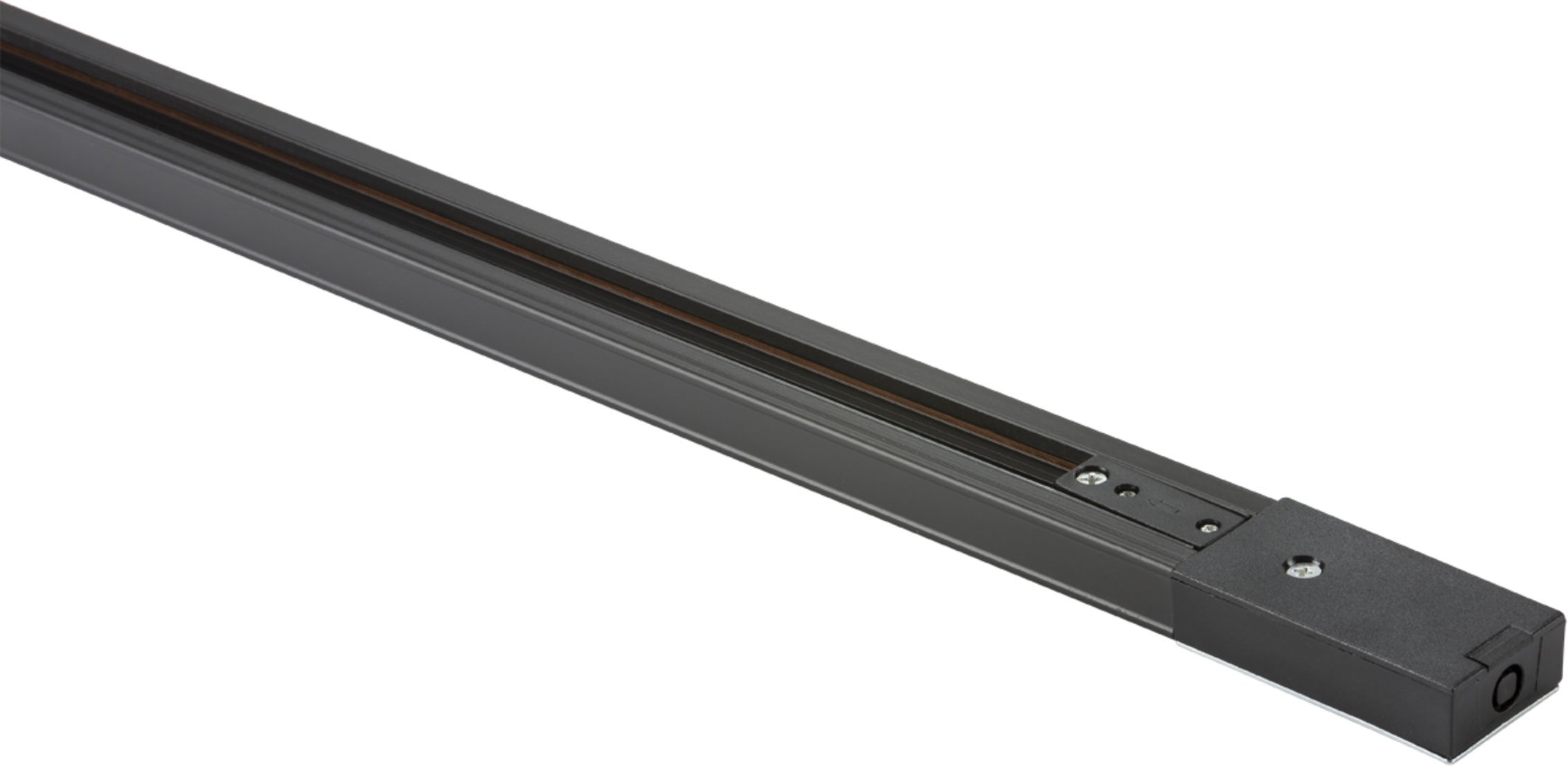 KnightsBridge 230V 10A Single Circuit Track Black 2 mtr
