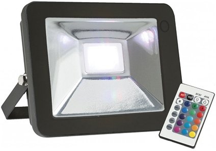 Knightsbridge IP65 50W RGB LED Light Aluminium Floodlight with Remote Control 