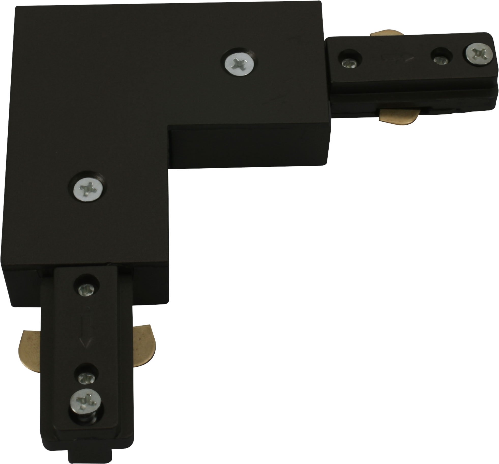KnightsBridge 230V Track L Right Angle Connector - Black