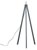 MiniSun Barbro Painted Grey Wood Tripod Floor Lamp