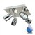 MiniSun Benton 4 Way IP44 Square Plate Ceiling Spotlight Chrome