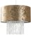 MiniSun Boland Gold Velvet Pendant Shade Clear Droplets