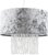 MiniSun Boland Silver Velvet Pendant Shade Clear Droplets