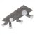 MiniSun Cement/Chrome 6-Way Square Plate Spotlight