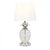 MiniSun Clear Glass & Chrome Pineapple Touch Table Lamp with White Shade