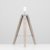 MiniSun Clipper Light Wood/Chrome Tripod Table Lamp (Base Only)