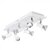 MiniSun Consul Rectangular Plate 6 Way Spotlight White & Chrome