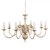MiniSun Gothica Distressed White Flemish Style 8 Way Celling Light