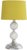 MiniSun Harmony Mosaic Chrome Table Lamp with Mustard Shade