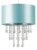 MiniSun Jesmond Duck Egg Blue NE Pendant Shade Clear Droplets