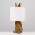 MiniSun Lepus Matt Gold Ceramic Hare Table Lamp with White Shade