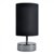 MiniSun Malin Touch Table Lamp Black Chrome with Black Shade