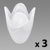 MiniSun Marble Effect Glass Tulip Shape Shades Set of 3