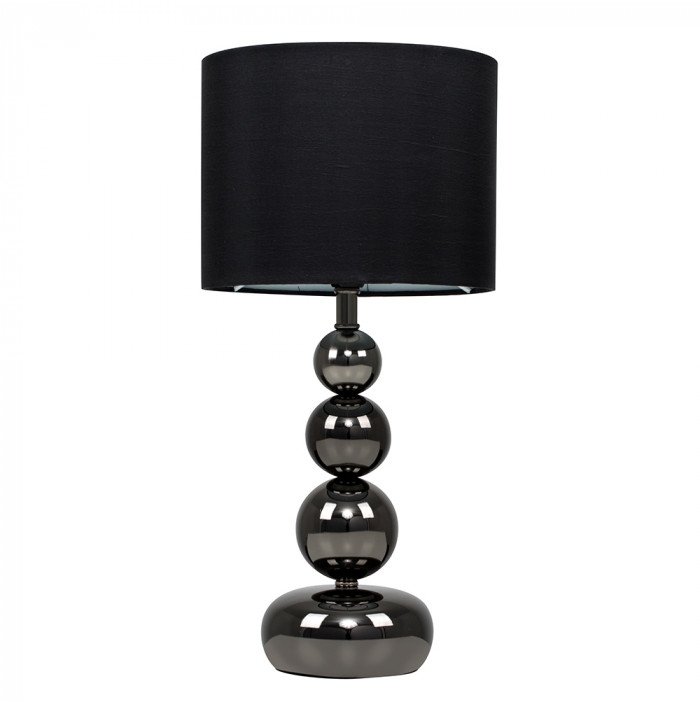 Black chrome discount table lamp