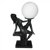 MiniSun Matilda Matt Black Art Deco Table Lamp.