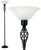 MiniSun Memphis Twist Satin Black Uplighter Floor Lamp