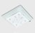 MiniSun Mirage Square Glass Flush Ceiling Light Fitting With Crystal Design