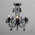 MiniSun Odelia 3 Way Ceiling Fitting Gloss Black With Black Droplets