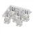 MiniSun Ritz 5 Way Ceiling Fitting Ice Cube Shades