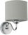 MiniSun Rocha Single Chrome Wall Light with Grey Shade