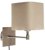 MiniSun Sheldon Satin Nickel Wall Light Mink / Beige Shade Cable Plug