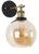 MiniSun Sheridan Wall Light with Amber Glass Shade