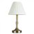 MiniSun Sienna Antique Brass Touch Table Lamp with Pleated Shade