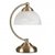 MiniSun Stamford Antique Brass Crescent Touch Table Lamp with Glass Shade