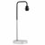 MiniSun Talisman Black & Satin Nickel E27 Table Lamp with White Marble Base