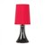 MiniSun Trumpet Touch Table Lamp Black Chrome with Red Shade