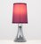 Minisun Trumpet Touch Table Lamp Chrome with a Purple shade