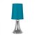 Minisun Trumpet Touch Table Lamp Chrome with a Teal shade