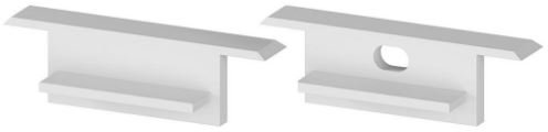 P11-2 Strip Waterproof Grey Profile End Cap Set (For C5 Diffusers) Flat-Top