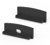 P13 Strip Wide Recessed Black Profile End Cap Set