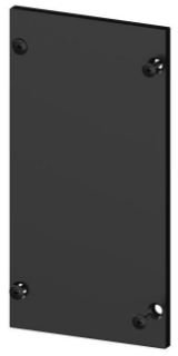 P22-10 Strip Aluminium Black Architectural Profile End Cap (For C7 Diffusers) Flat-Top